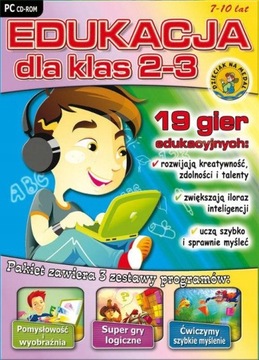 Edukacja dla klas 2 i 3 PC CD ROM 19 GIER 7-10 LAT