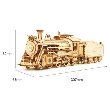 Деревянный механический 3D-пазл Prime Steam Express