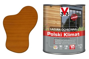LAZURA OCHRONNA V33 POLSKI KLIMAT 10LAT 0,75L SOSNA SKANDYNAWSKA