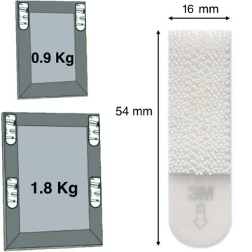 КОМАНДНАЯ РАМКА на липучке, МАЛЕНЬКАЯ НАБОР 4 = 8 ШТ. 1,8 кг 17202