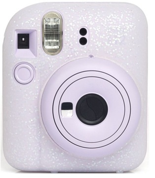Чехол-футляр для Fuji FujiFilm INSTAX Mini 12 — белый с блестками
