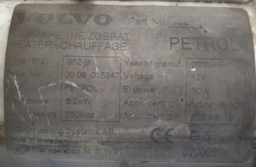 WEBASTO ДОБАВЛЕНИЕ ОТОПИТЕЛЯ VOLVO V70 II S80 XC90 БЕНЗИНОВЫЙ