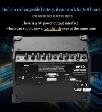 Акустический усилитель с Bluetooth, USB, битой COOLMUSIC BP40