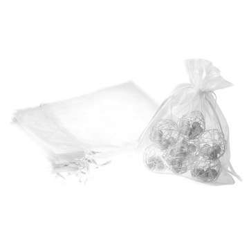 WORECZKI ORGANZA 10X15 BIAŁE 10 SZT