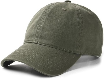 CZAPKA Z DASZKIEM 100% BAWEŁNA KHAKI REGULOWANA BEJSBOLÓWKA UNIWERSALNA