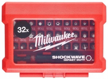 Zestaw bitów MILWAUKEE shockwave 32 udarowych +