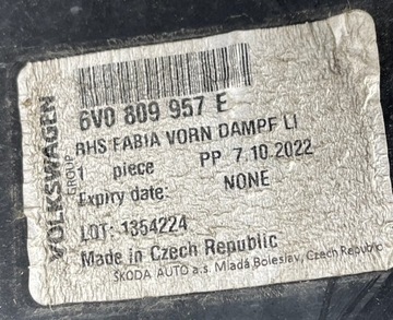 B8 SKODA FABIA III 6V PODBĚH LEVÉ PŘEDNÍ 6V0809957E