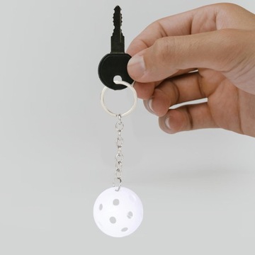 Брелок для ключей Pickleball, металлический креативный кошелек, брелок для ключей с декором, белый