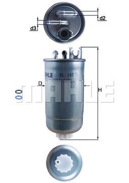 MAHLE KL 147D ФІЛЬТЕР ПАЛИВА 