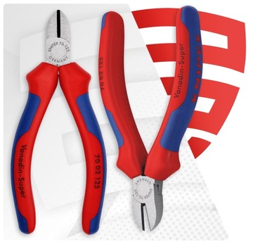 Кусачки боковые Knipex 125 мм 70 02 125 для РЕЗКИ проволоки из ванадиевой стали