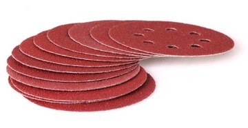 ШЛИФОВАЛЬНАЯ БУМАГА НА ВЕЛКРО 125 мм P100 ДИСК С ОТВЕРСТИЯМИ ШЛИФОВАЛЬНЫЙ НАБОР 10 шт.