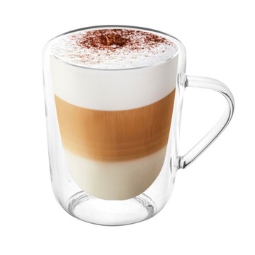 ТЕРМАЛЬНЫЕ СТАКАНЫ для кофе ЛАТТЕ Стаканы с ДВОЙНЫМ ДНО Tadar 6x 300мл