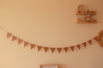 Гирлянда из бумаги миди бежевого цвета, бежевого цвета