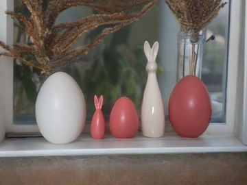 Пасхальная статуэтка Яйцо Керамическое украшение 11х15 см, черный матовый