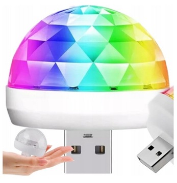 МИНИ-ДИСКОШАР LED DISCO RGB USB ПРОЕКТОР ЦВЕТНАЯ ЛАМПА ДЛЯ ВЕЧЕРИНКИ