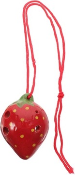 1 Zestaw Ocarina Owocowa Truskawka okaryny dla dzieci porcelanowe