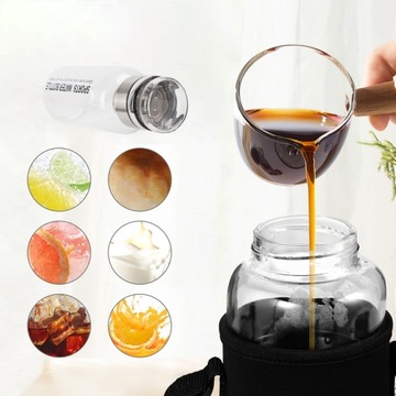 Спортивная стеклянная бутылка для воды с устройством для отделения твердых частиц