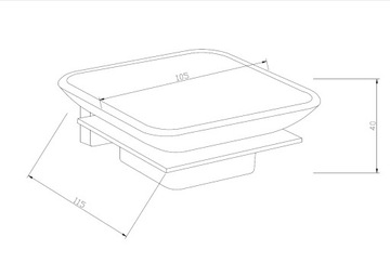 MEXEN ARNO ПОДВЕСНАЯ МЫЛЬНИЦА ЧЕРНОЕ СТЕКЛО