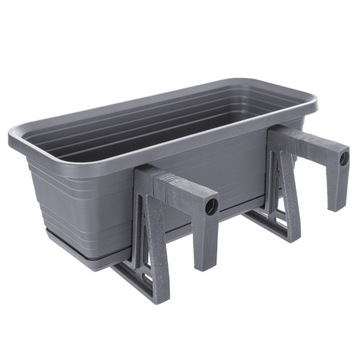 БАЛКОННАЯ ЯЩИКА ЦВЕТОЧНЫЙ ВАЗ ЦВЕТОЧНЫЙ ВАЗ 40см РУЧКИ ПОДСТАВКА БАЛКОННАЯ БАЛЮСТРАДА