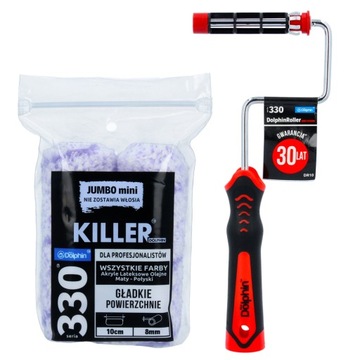 2x WAŁEK KILLER 10CM UCHWYT DR10 malowania ścian