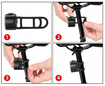 СВЕТОДИОДНАЯ ВЕЛОСИПЕДНАЯ ФОНАРЬ ДЛЯ ВЕЛОСИПЕДА, РУЛЬ, МОЩНАЯ, ПЕРЕЗАРЯЖАЕМАЯ, USB + ЗАДНЯЯ