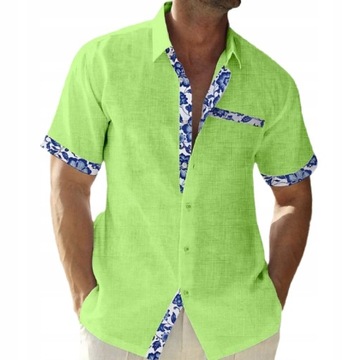 Przewiewna Koszula Lniana casual Koszula hawajska