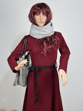 Серый хлопковый шарф