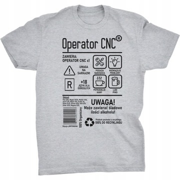 Operator CNC Etykieta Koszulka Dla Operatora CNC
