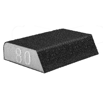 Gąbka ścierna 98x25x68 mm, K80, skośna 55H925
