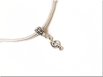 METALOWA MODUŁOWA ZAWIESZKA CHARMS KLUCZ WIOLINOWY
