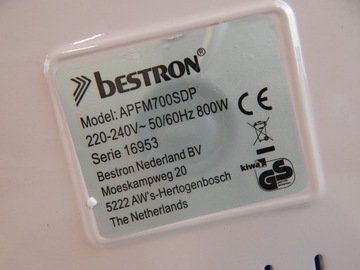 С ДЕФЕКТОМ: Мини-блинница Bestron, мини-блинница, 800 Вт, розовая