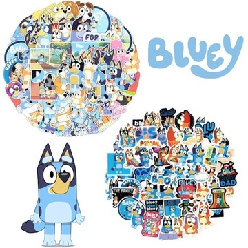Naklejki Bluey Bingo Klasyczne 50 sztuk