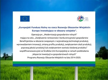 Стол ЕС RDP 2014-2020, 120х80см ARiMR 5мм