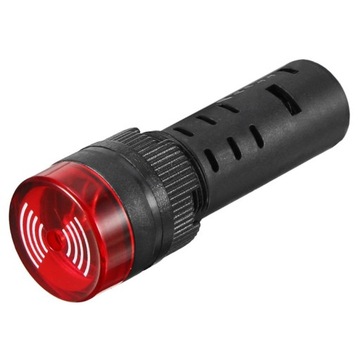 Kontrolka sygnalizator LED 16mm z BUZZER 12V DC