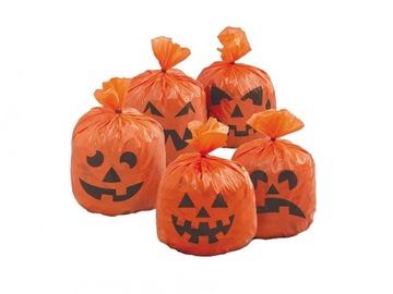 Worki na liście Dynia Halloween Worek dekoracja zewnętrzna 21x28cm 20szt