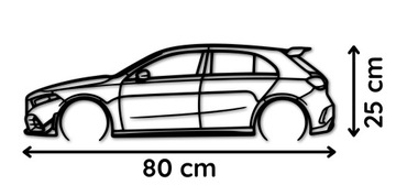 OBRAZ AŻUROWY SAMOCHÓD Mercedes a35 AMG OBRAZY NA ŚCIANĘ DO BIURA 80 cm