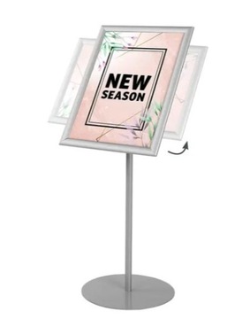 Stojak OWZ A4 Menu Srebrny PION/POZIOM