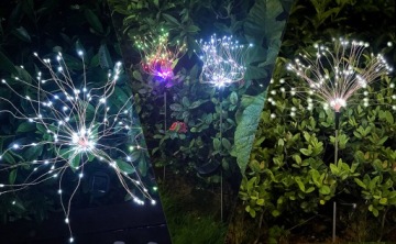 2 шт. Солнечная садовая лампа фейерверк декоративная лампа 150LED
