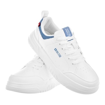 Buty sportowe trampki męskie BIG STAR sneakersy białe skórzane NN174150 44