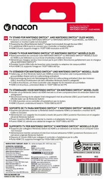 NINTENDO SWITCH Док-станция - NACON - ПОДСТАВКА ДЛЯ ТВ