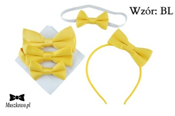 Детский галстук-бабочка, гладкий, элегантный, ПОЛУМАТОВЫЙ ЖЕЛТЫЙ.