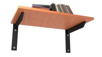 ОПОРА ДЛЯ ПОЛКИ, 2 Х 2 ПРЕДМЕТА, 180 ММ, ЧЕРНАЯ