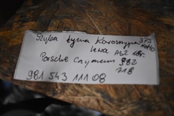 IDEALNI SKLO (OKNO) KAROSERIE ZADNÍ LEVÝ PORSCHE CAYMAN 982 718 AS2 18R. 1