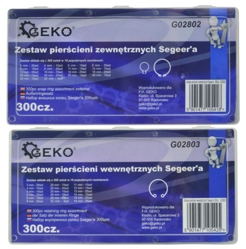 ZESTAW PIERŚCIENI SEGERA ZEWNĘTRZNE + WEWNĘTRZNE 600 sztuk