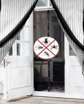 ПРОЧНАЯ ДВЕРНАЯ МОСКИТНАЯ СЕТКА ДВЕРНАЯ СЕТКА С МАГНИТОМ 210x100 см