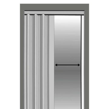 DRZWI HARMONIJKOWE WEWNĘTRZNE SKŁADANE/ŁAMANE SZARY DĄB 80CM