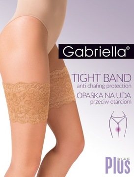 GABRIELLA Plus size opaska na uda 7/8 / Nero