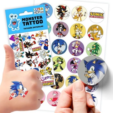 NAJLEPSZE NAKLEJKI + TATUAŻE SONIC JAKOŚĆ