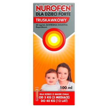 Nurofen dla dzieci Forte o smaku truskawkowym, 100