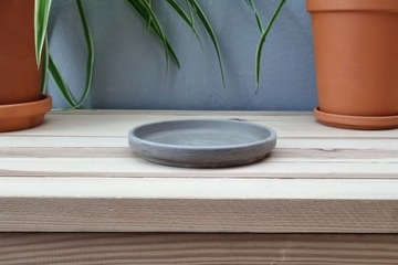 Блюдце CLAY BASALT, глиняное блюдце, 13 см.